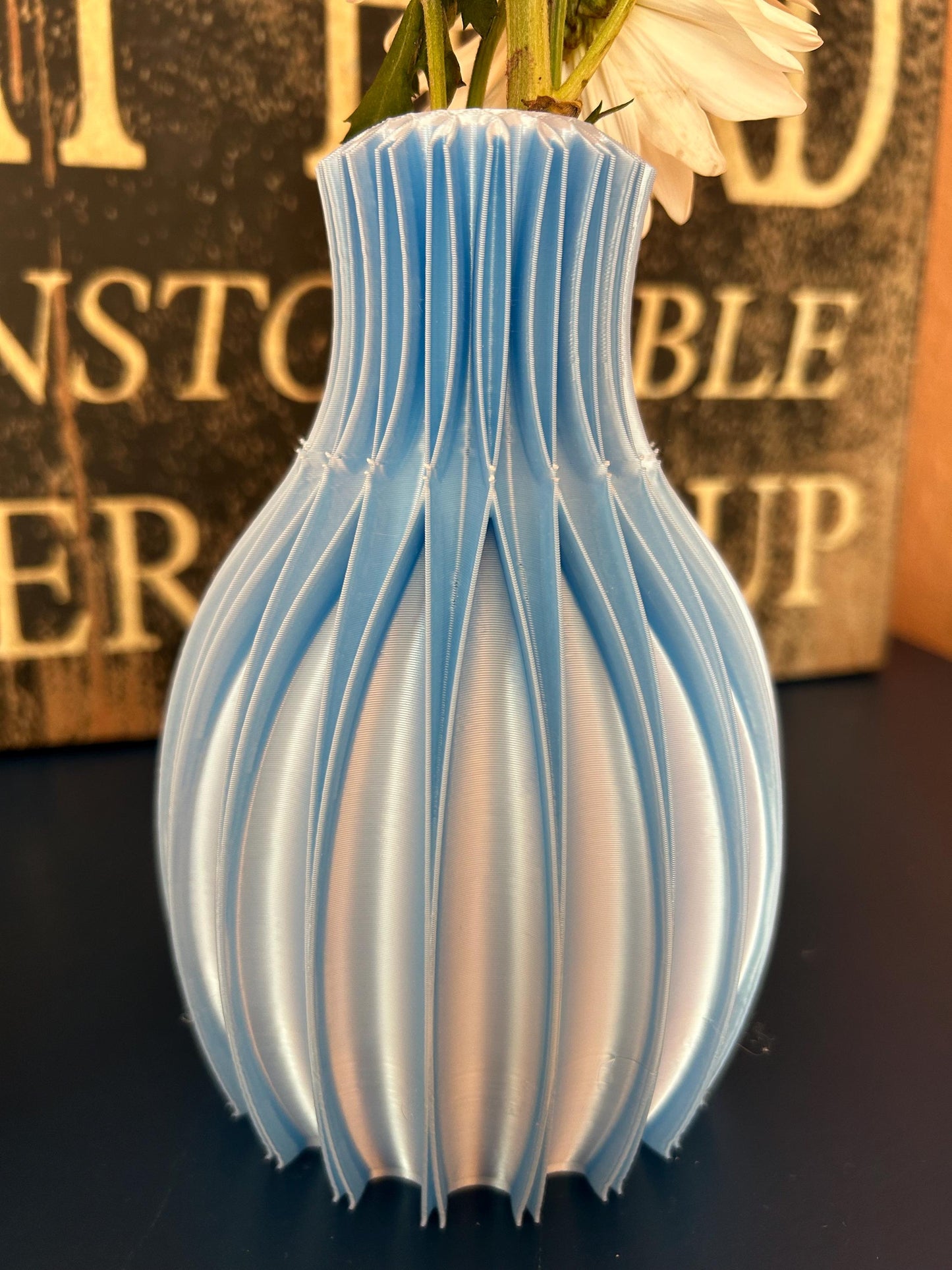 Dried Flowers Vase Minimalist Piece of Art Stylish and Unique 3D Printed Vase Decor Gift for Home Mid-Century Great Mothers Day Gift