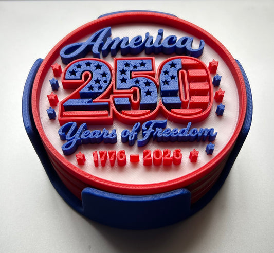 Custom 4-Pack Coaster Set with Holder – Personalized & Stylish Protection for Every Surface