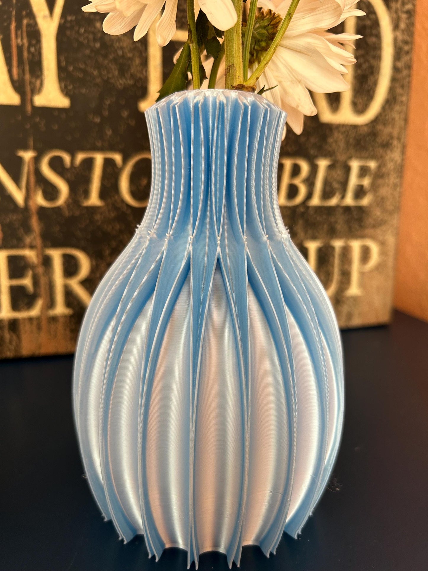Dried Flowers Vase Minimalist Piece of Art Stylish and Unique 3D Printed Vase Decor Gift for Home Mid-Century Great Mothers Day Gift