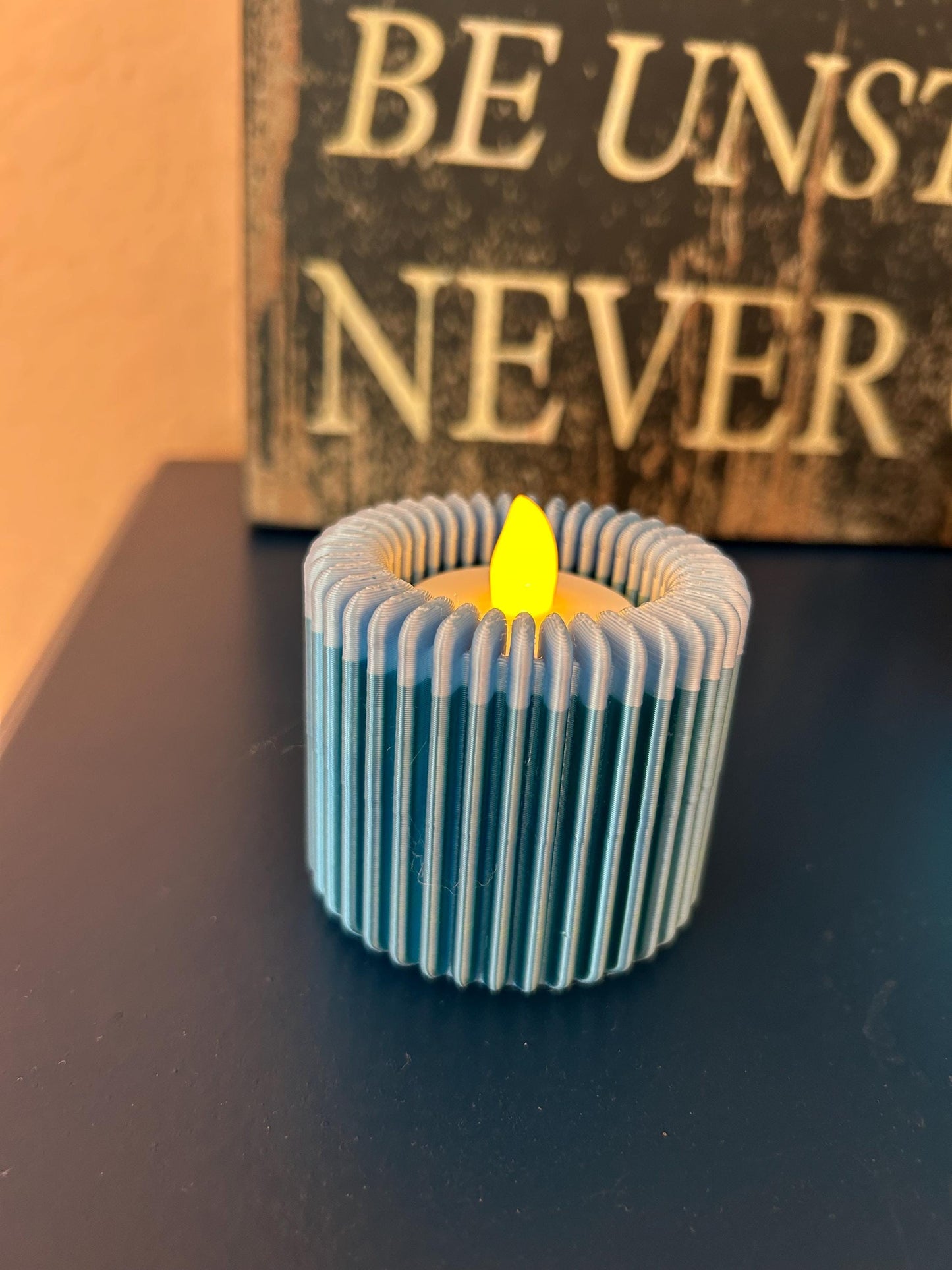 2-pack Ribbed Tea Light Candle Holder – Modern Minimalist Design