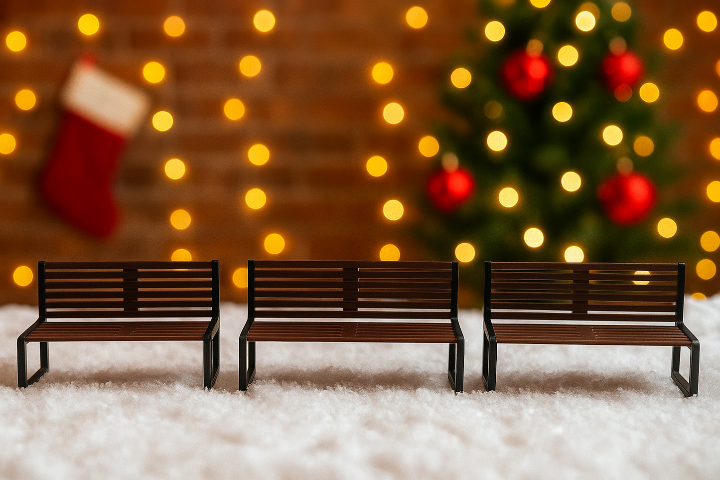 Minature Park Bench- 3 pack