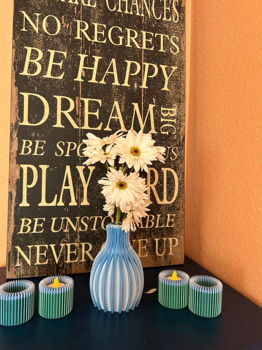 Dried Flowers Vase Minimalist Piece of Art Stylish and Unique 3D Printed Vase Decor Gift for Home Mid-Century Great Mothers Day Gift