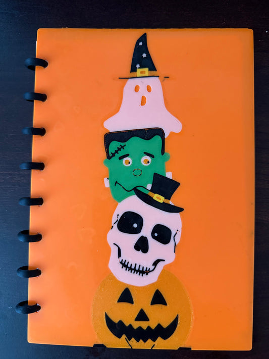 🎃 Halloween 8-Disc Notebook – Spooky Skeleton & Frankenstein Design