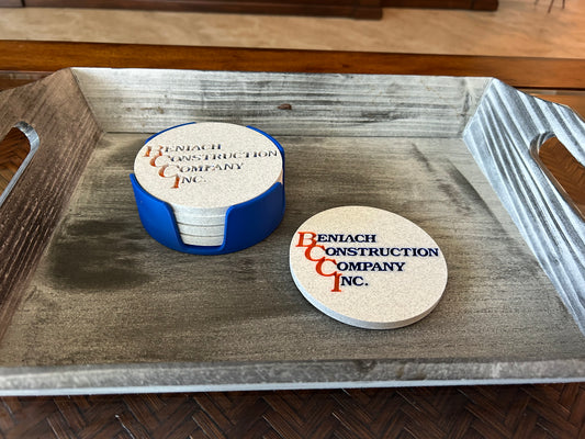 Custom 4-Pack Coaster Set with Holder – Personalized & Stylish Protection for Every Surface
