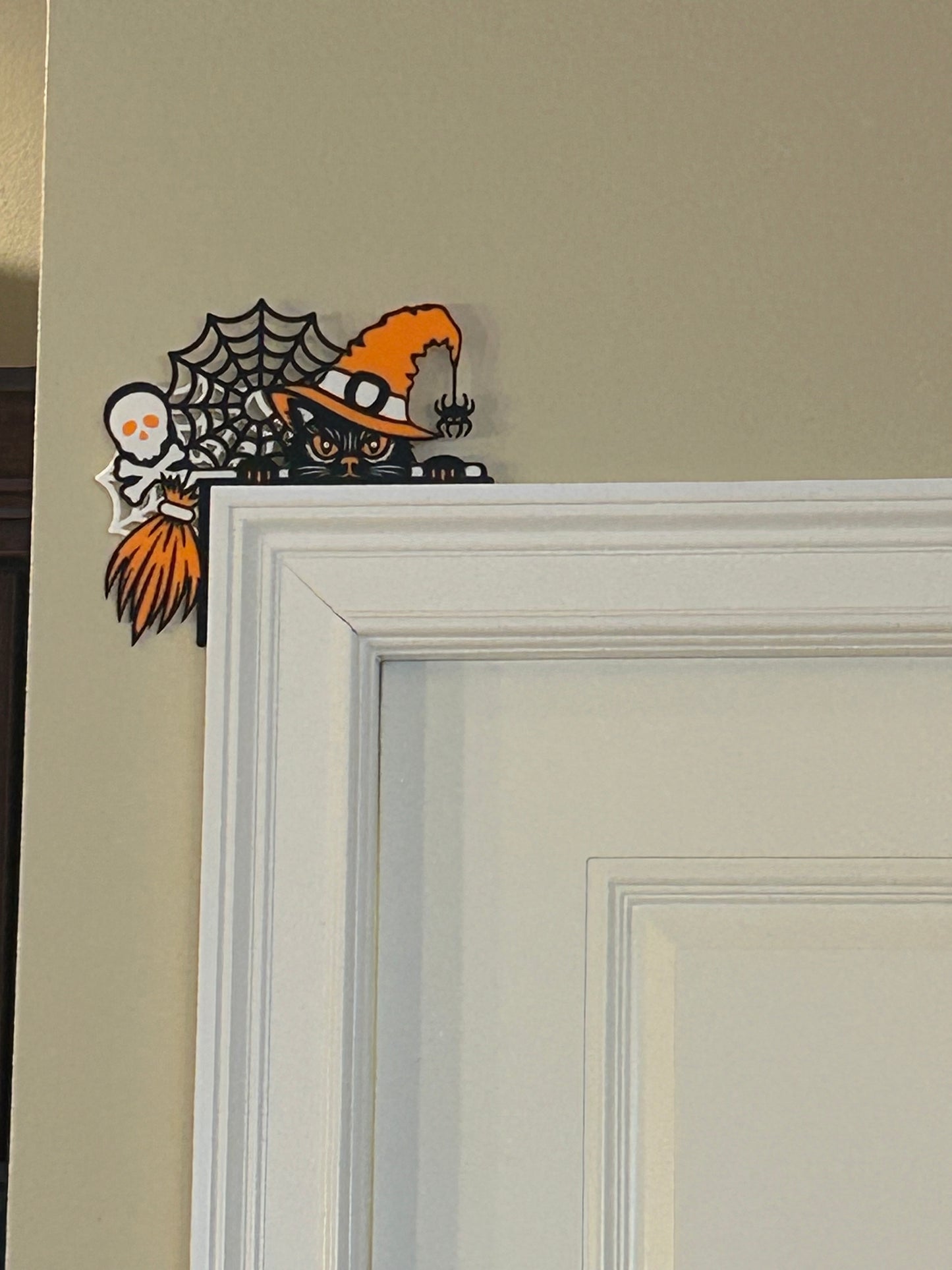 Halloween Cat Door Corner Decoration