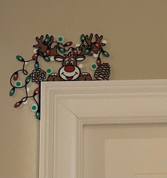 Reindeer Christmas Door Corner