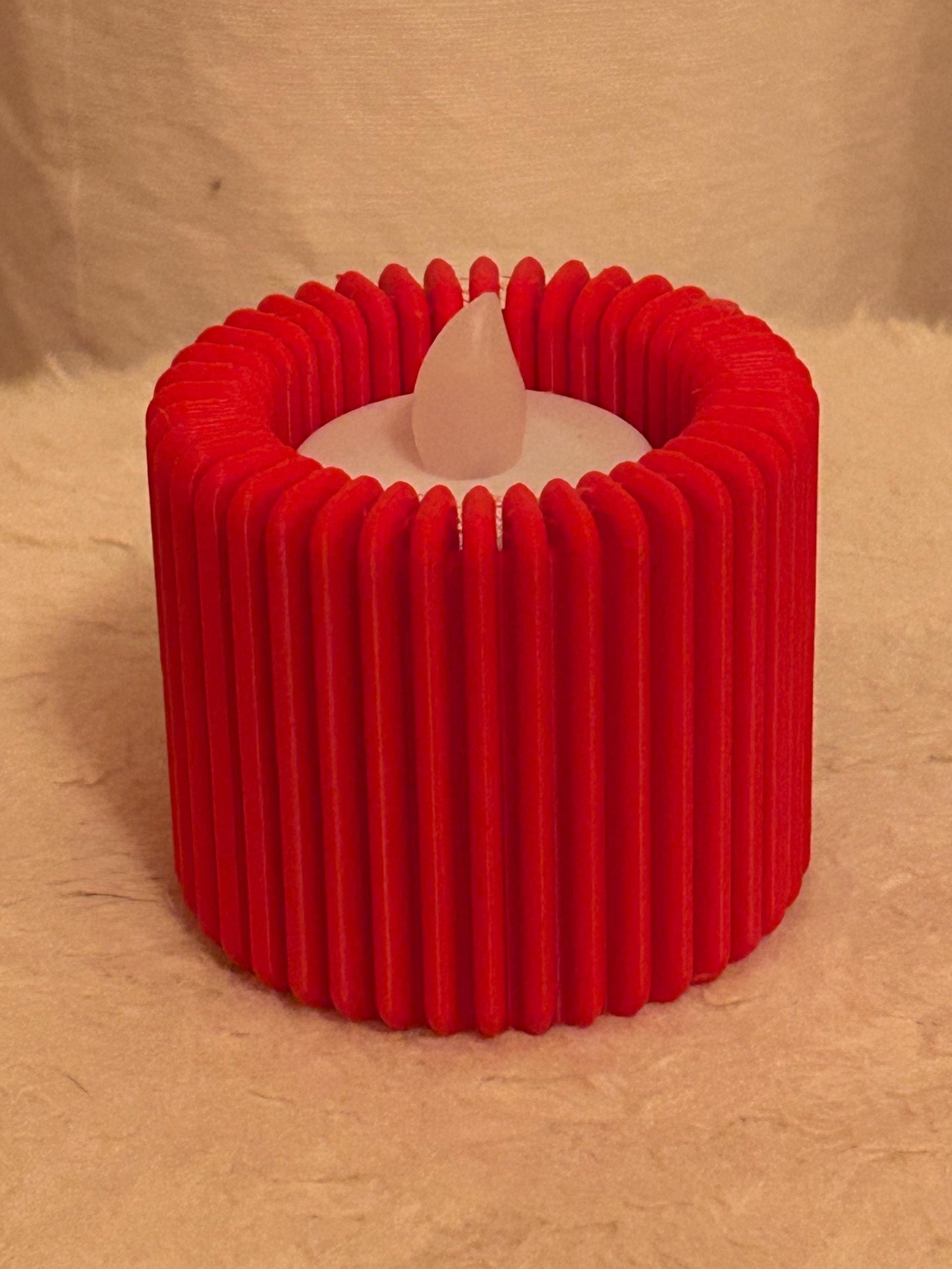 2-pack Ribbed Tea Light Candle Holder – Modern Minimalist Design