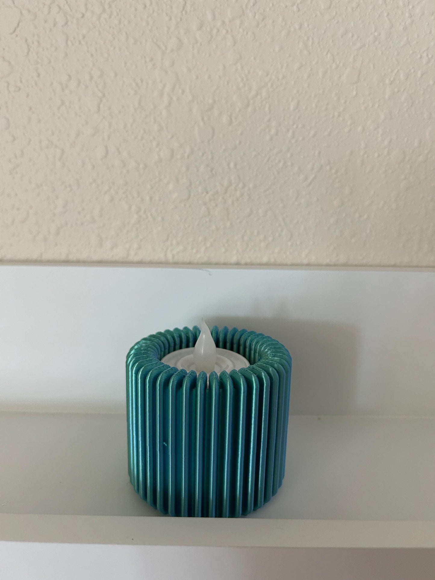 2-pack Ribbed Tea Light Candle Holder – Modern Minimalist Design