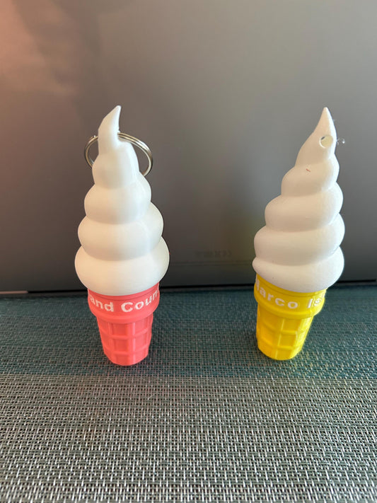 Ice Cream Chapstick Holder Keychain/gift/pill container/money holder/kid gift/student gift/ custom gift
